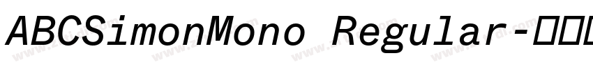 ABCSimonMono Regular字体转换